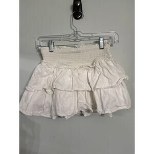 Wild Fable White Eyelet Ruffle Skort | Tiered Mini | Size XXS